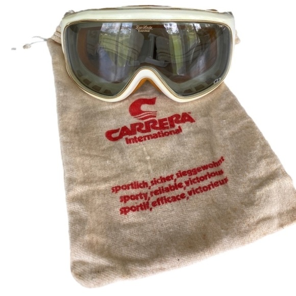 VINTAGE Carrera Ski Goggles + Bag Fair Lady Everclear Adjustable Model 5038 OS - Picture 1 of 6